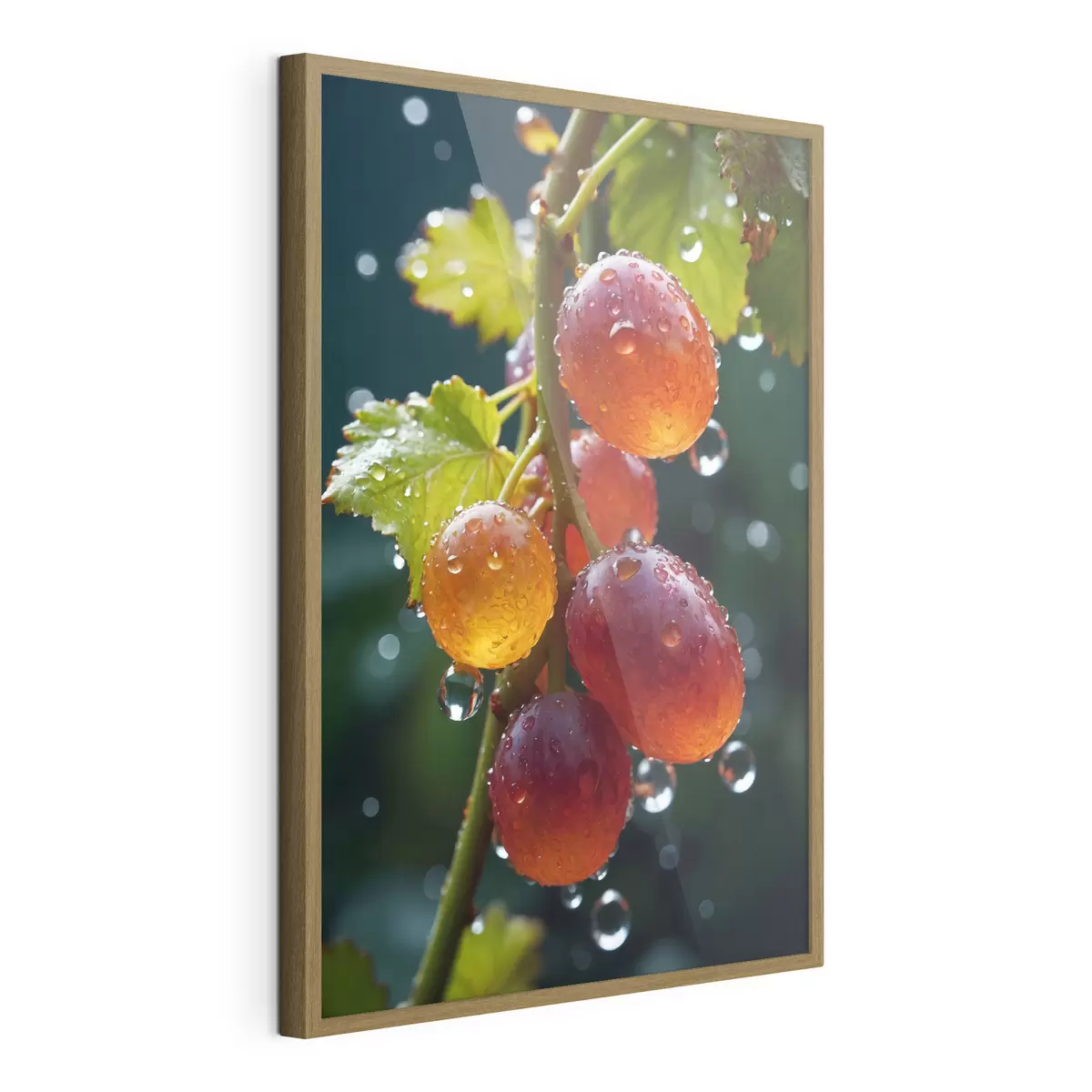 Poster Raisins avec gouttes de rosée f43872