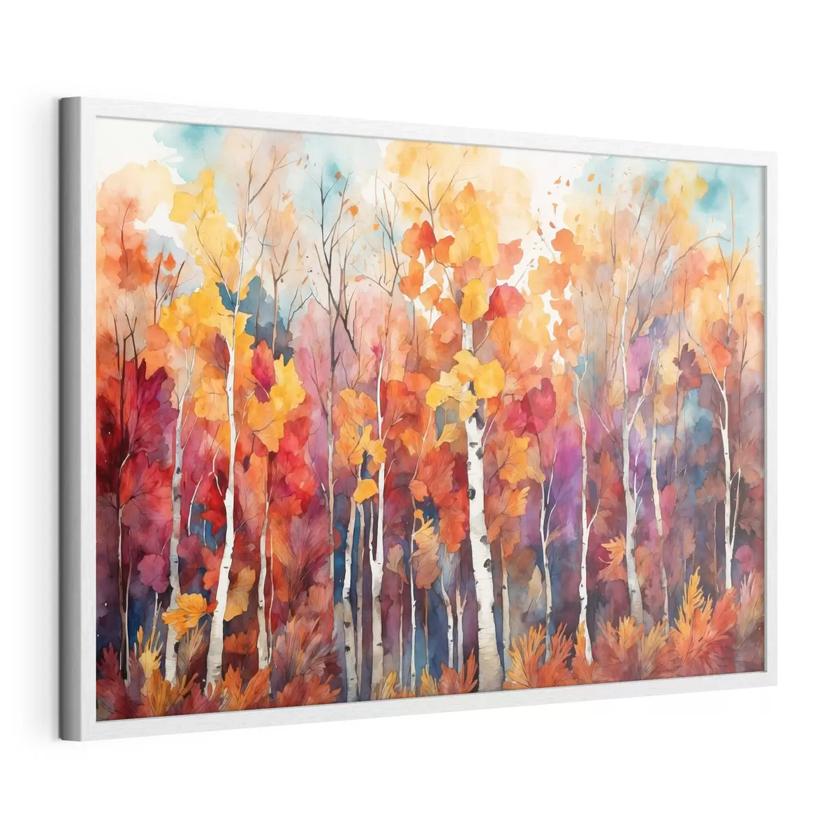 Poster Balade parmi les bouleaux f43447