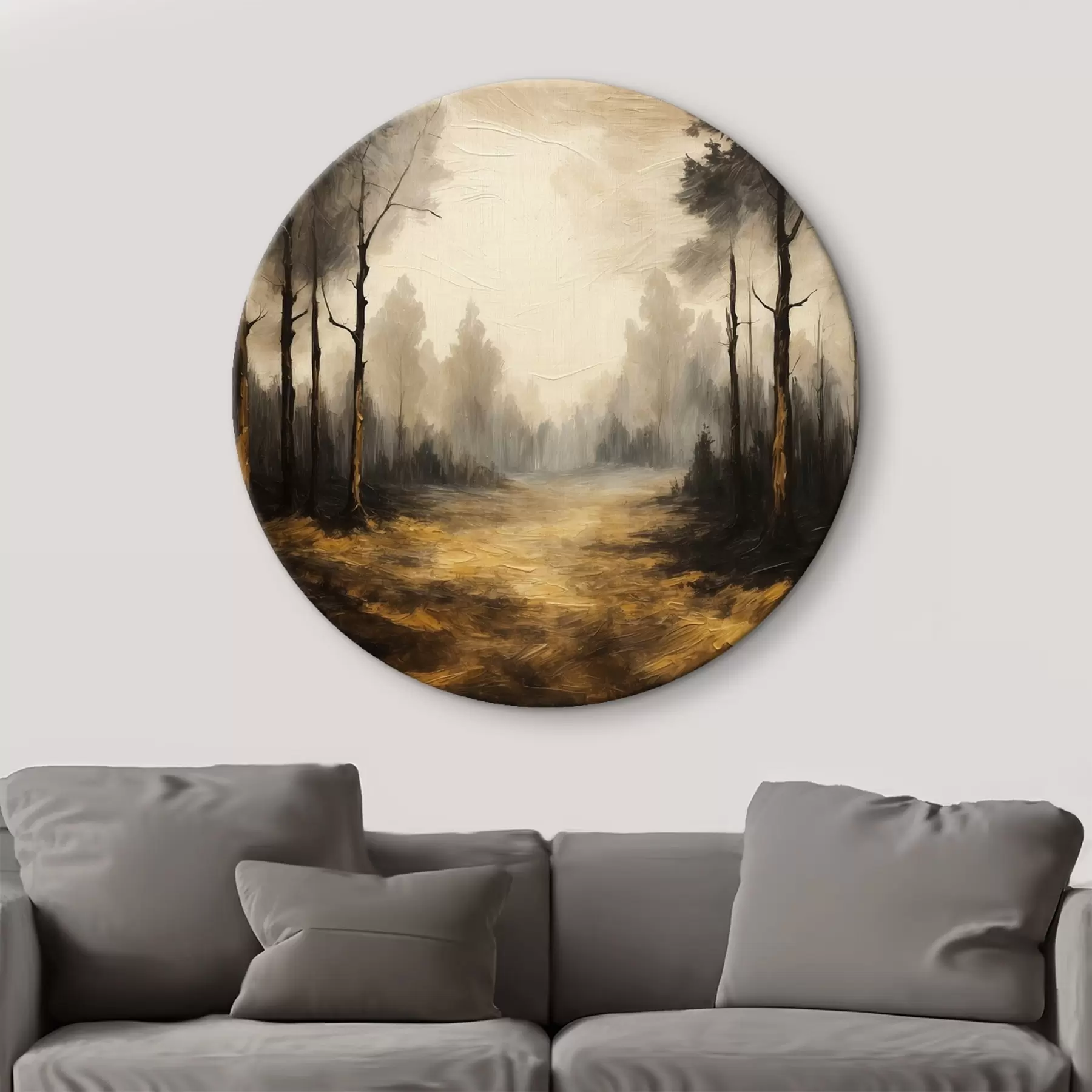 Tableau Forêt noire en peinture acrylique r43448