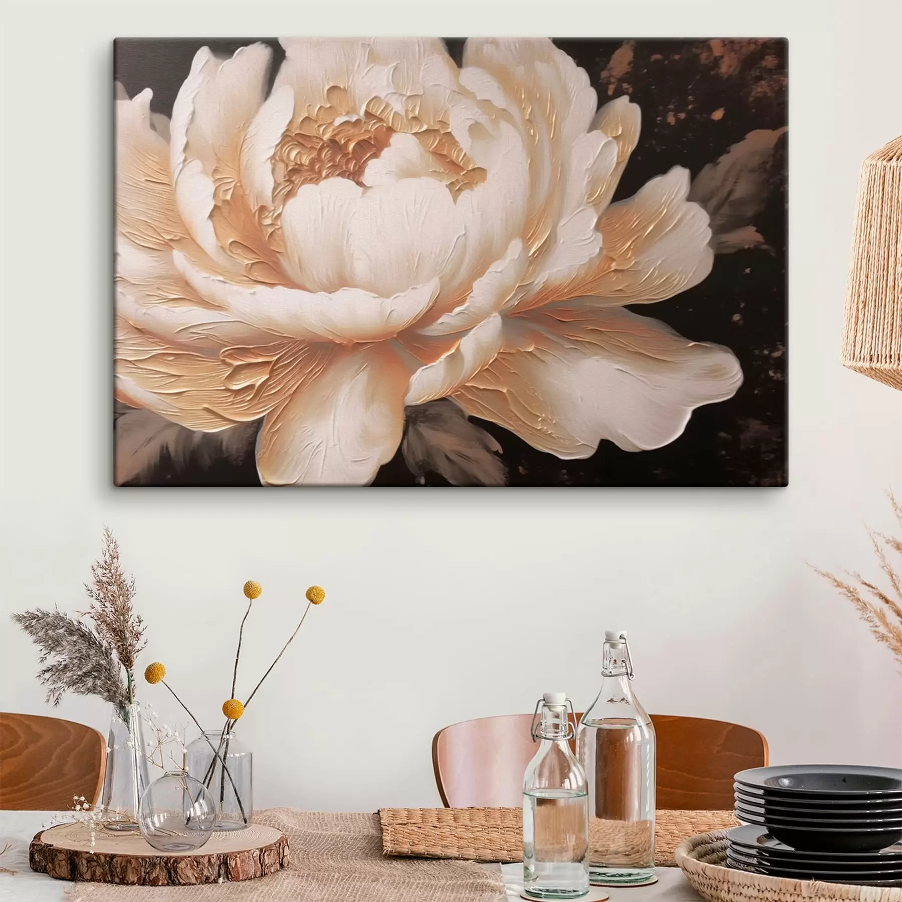 Tableau Grande fleur de pivoine s43212