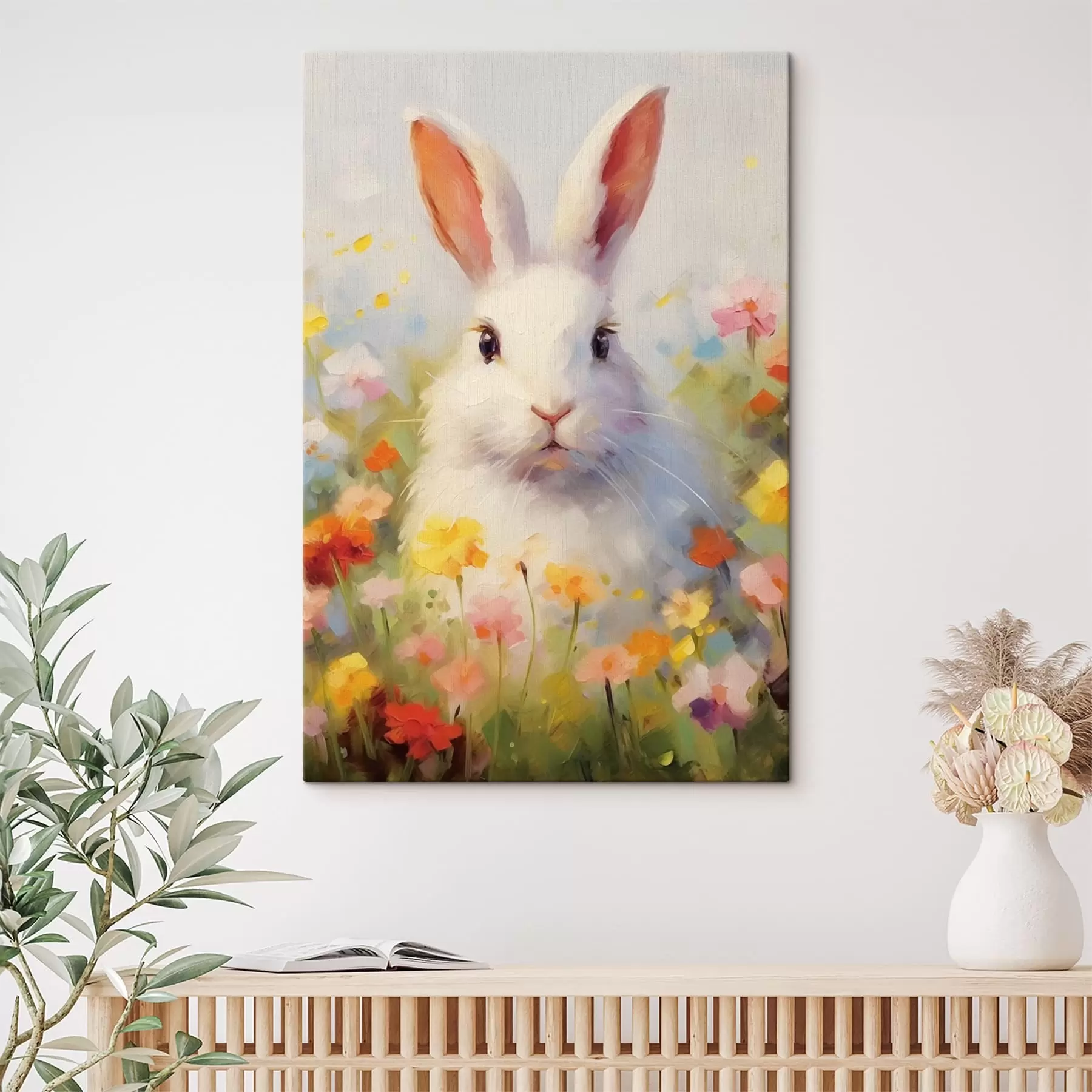 Tableau Lapin blanc s43239