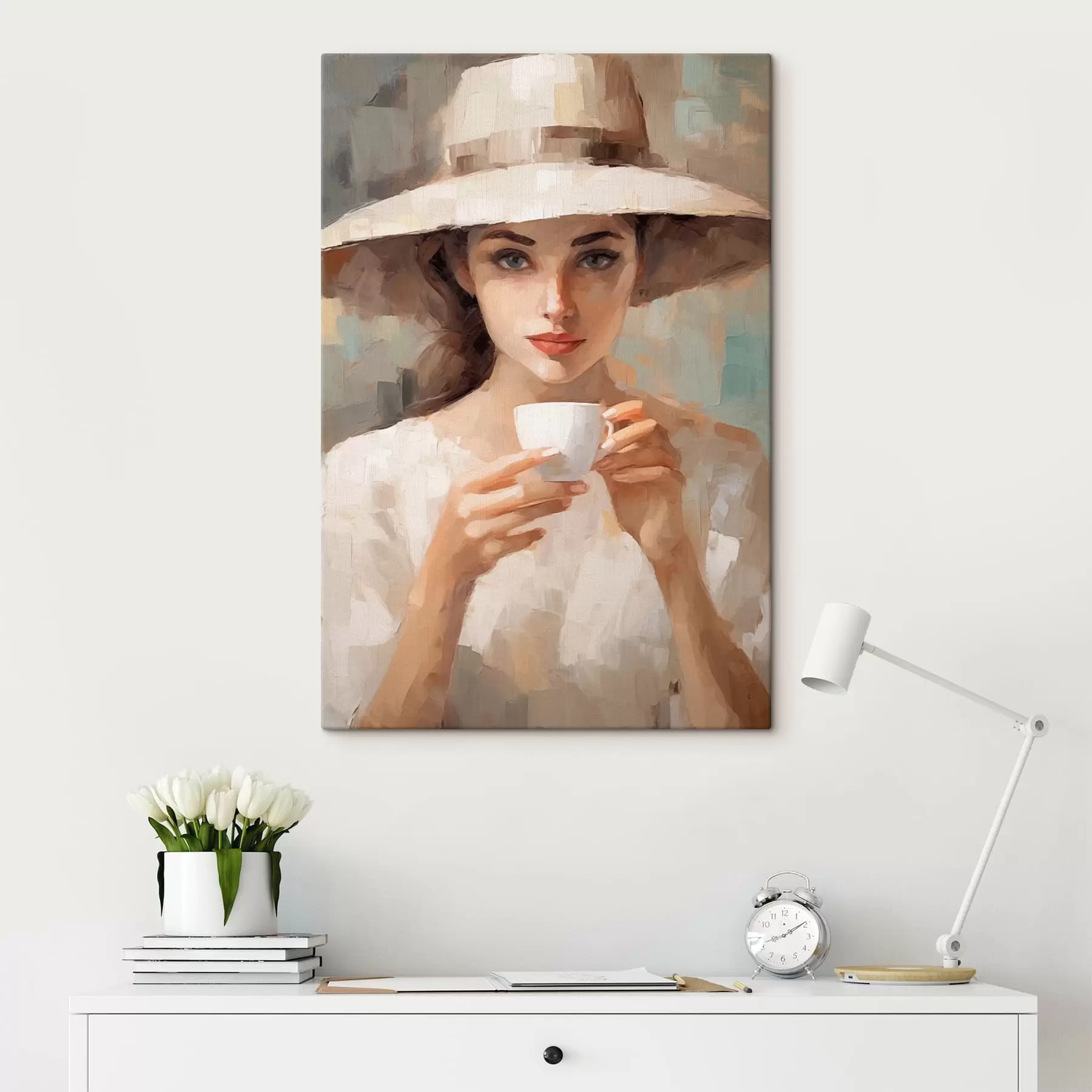 Tableau Fille vintage s43938