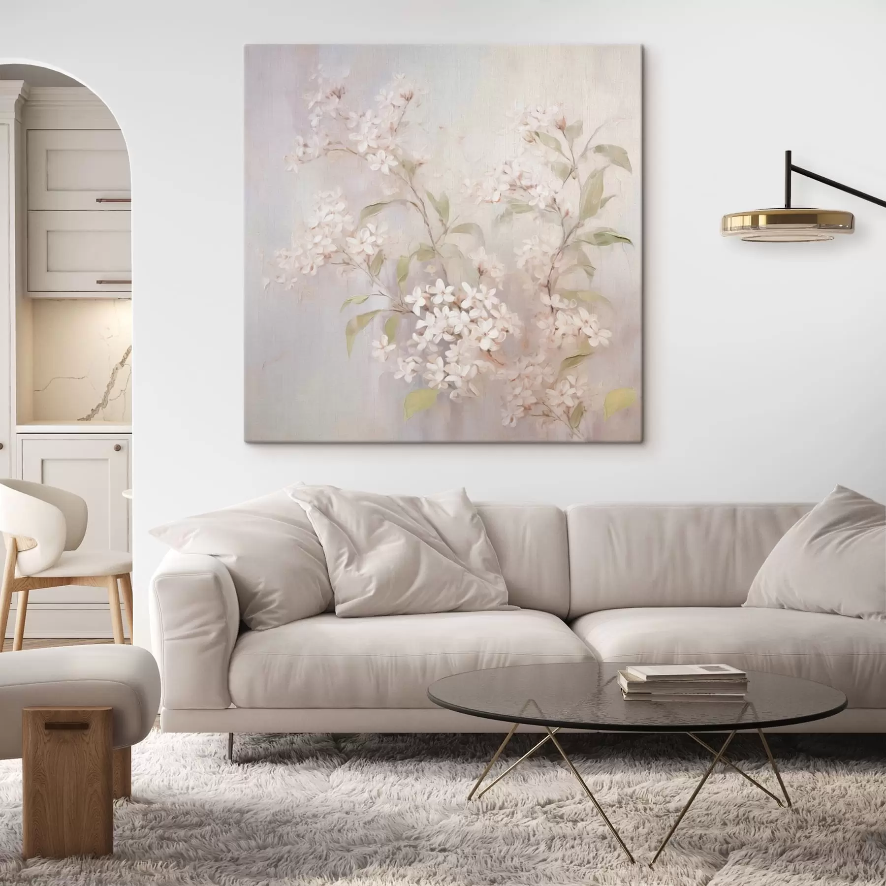 Tableau Branche avec fleurs nature s43493