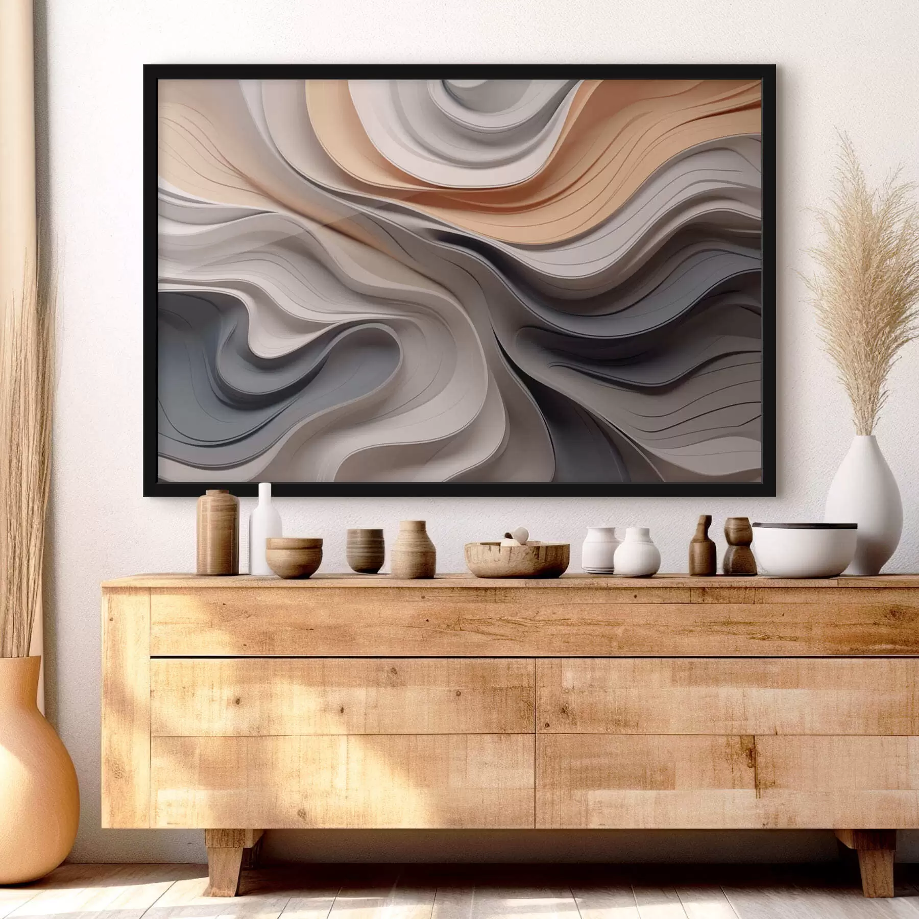 Papier peint Abstraction de vagues élégantes f43234