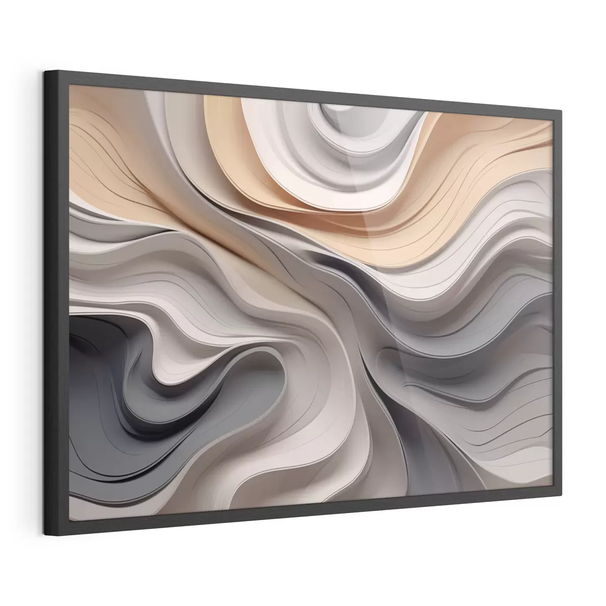 Poster Abstraction de vagues élégantes f43234