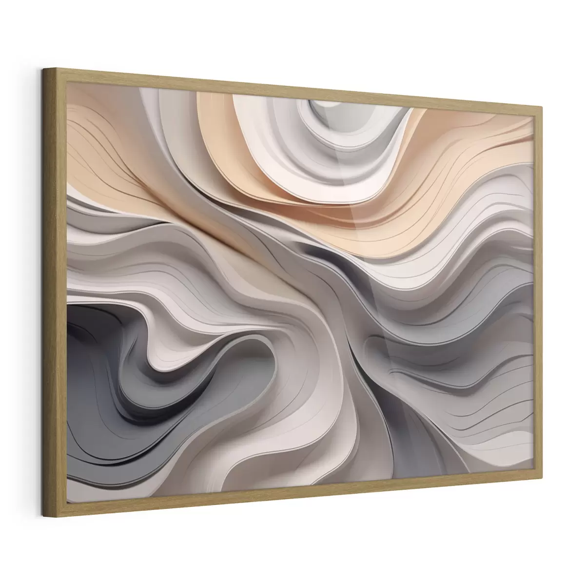 Poster Abstraction de vagues élégantes f43234