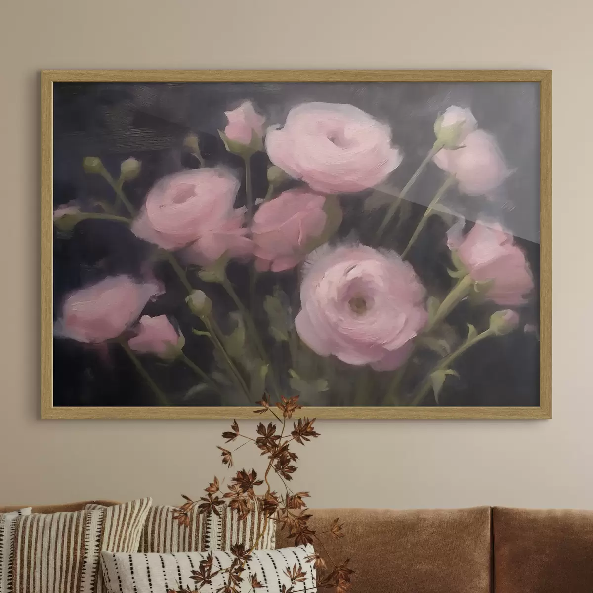 Poster Fleurs roses f43221