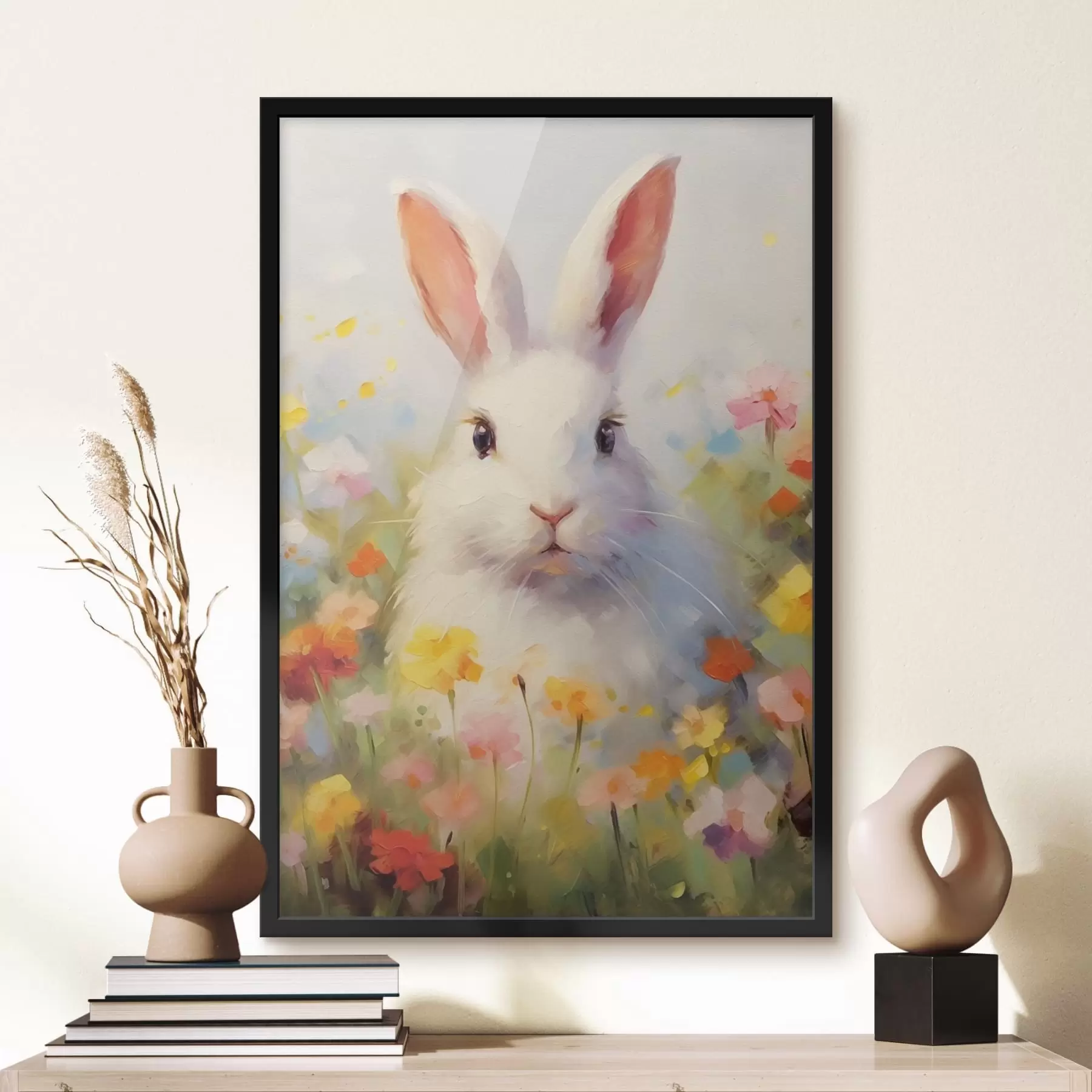 Papier peint Lapin blanc f43239
