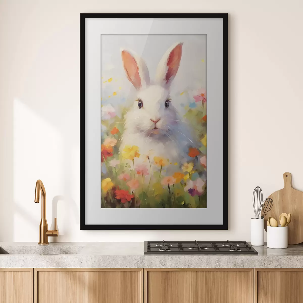 Poster Lapin blanc f43239