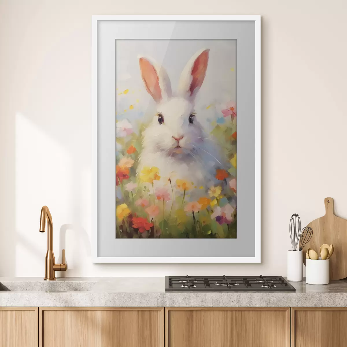 Poster Lapin blanc f43239