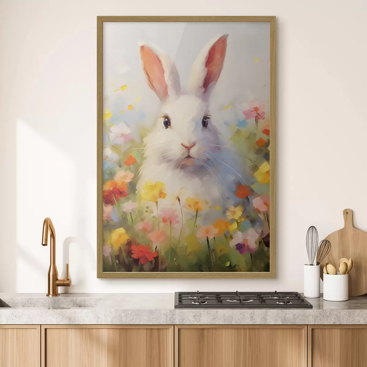 Poster Lapin blanc f43239
