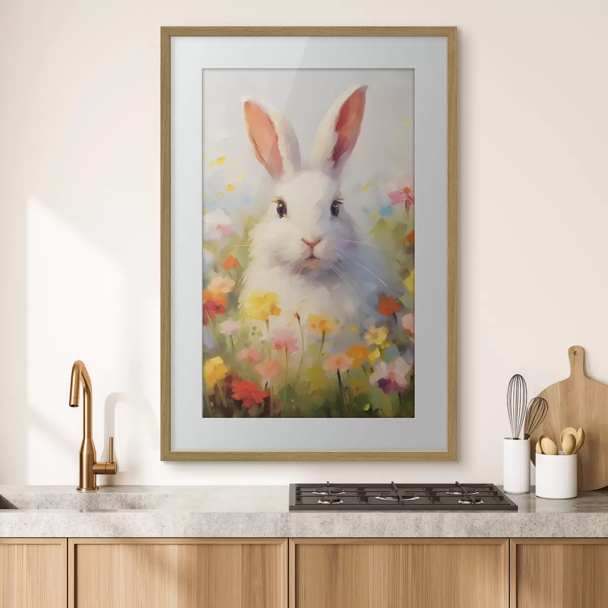 Poster Lapin blanc f43239