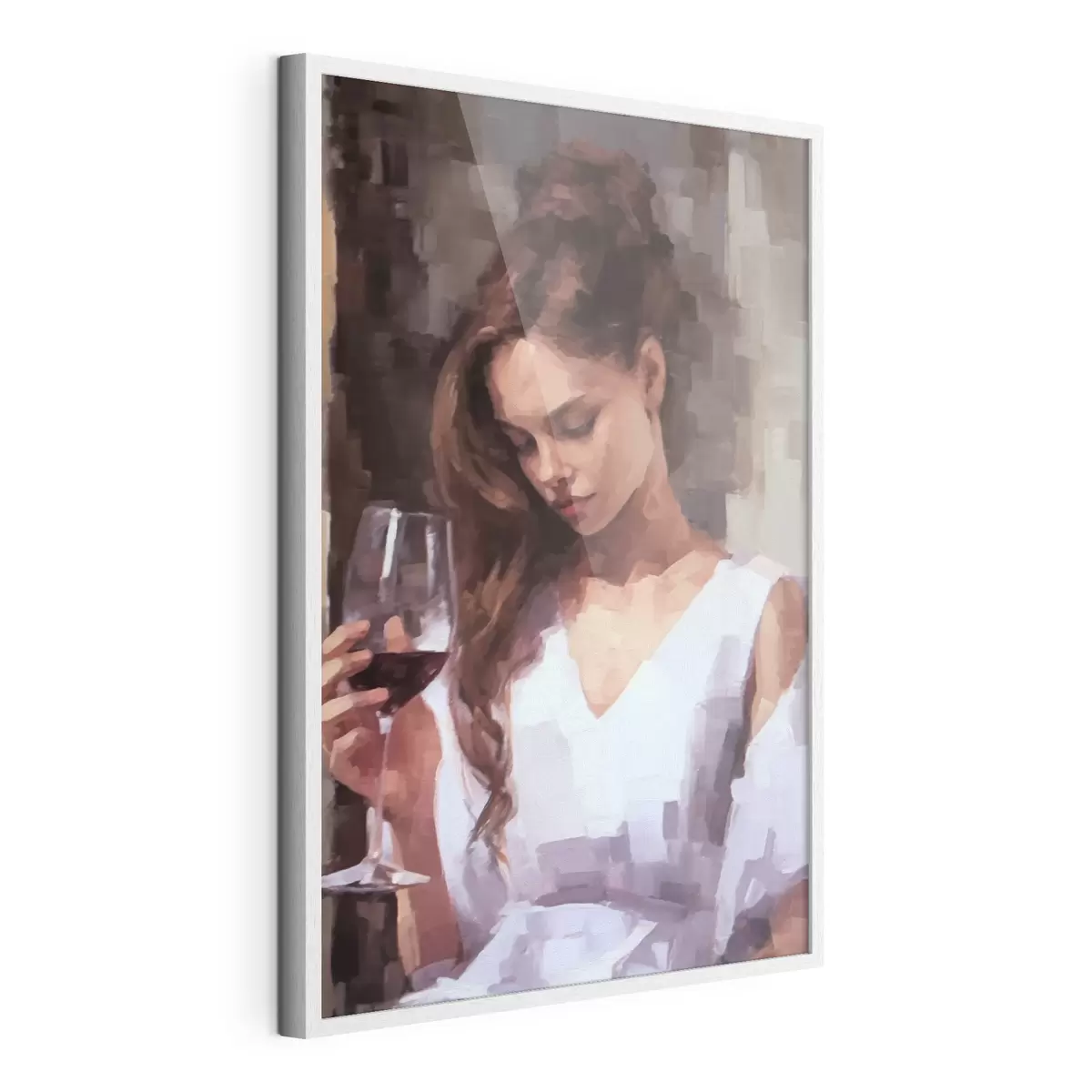 Poster Fille avec un verre f43939