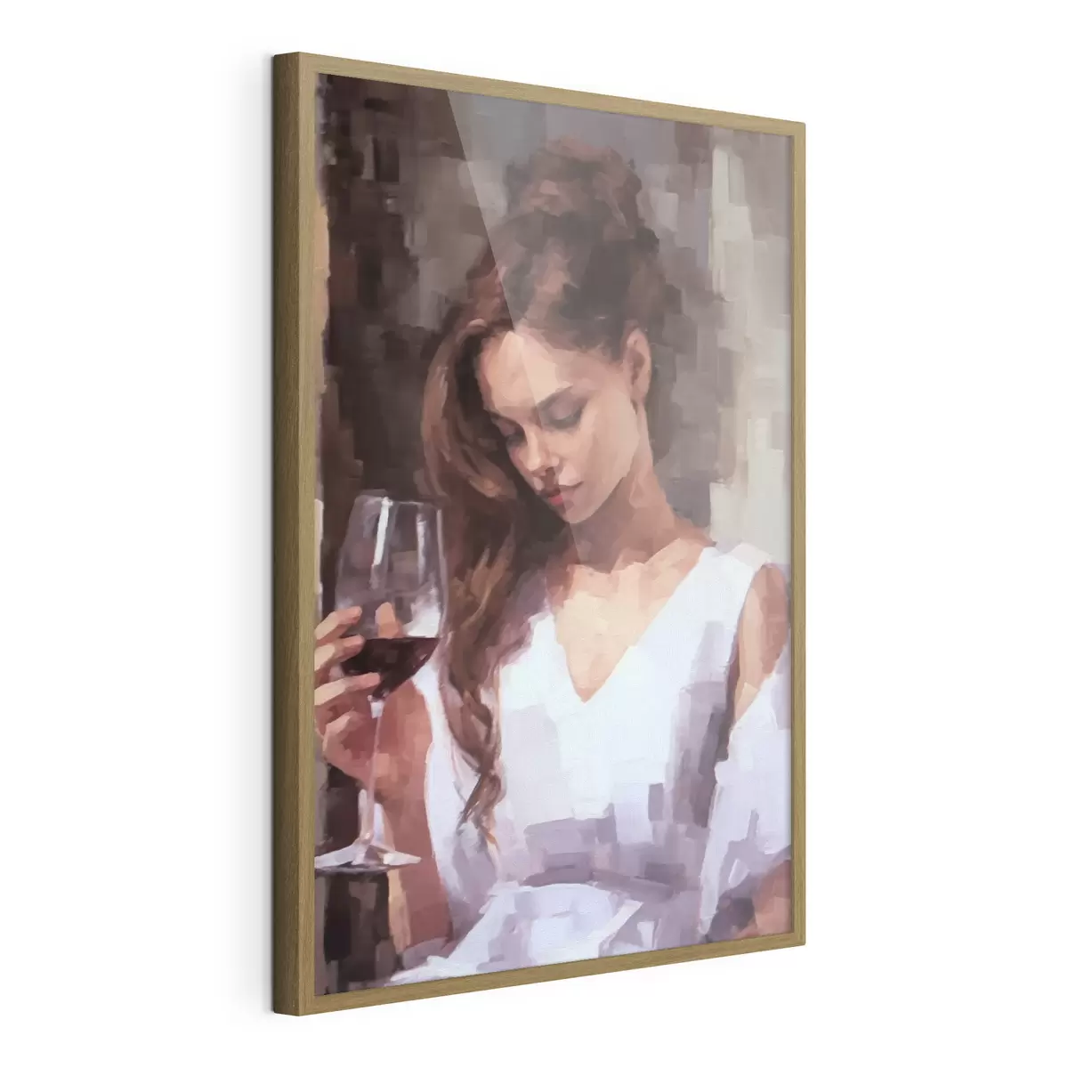 Poster Fille avec un verre f43939