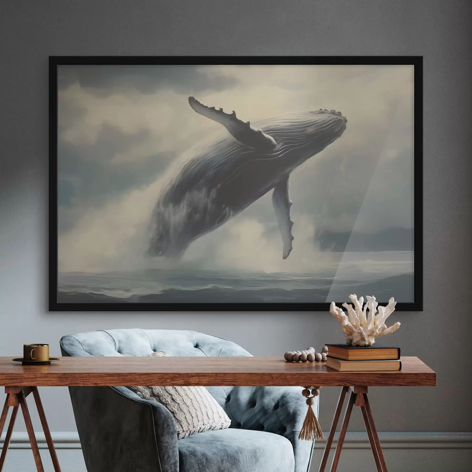 Papier peint Baleine et océan f43217
