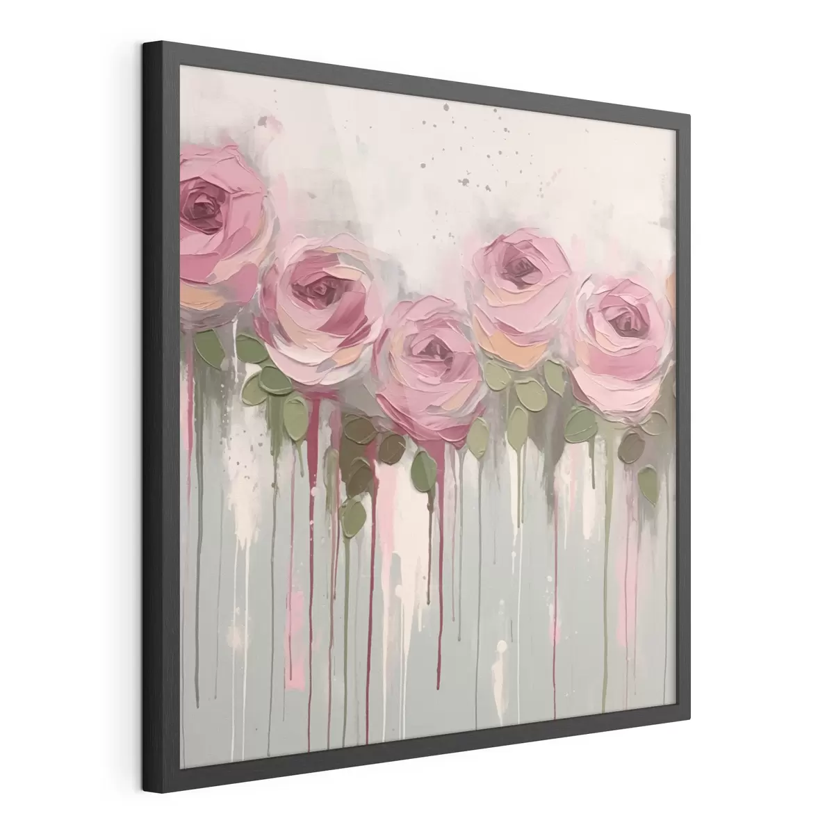Poster Abstraction de fleurs roses f43934