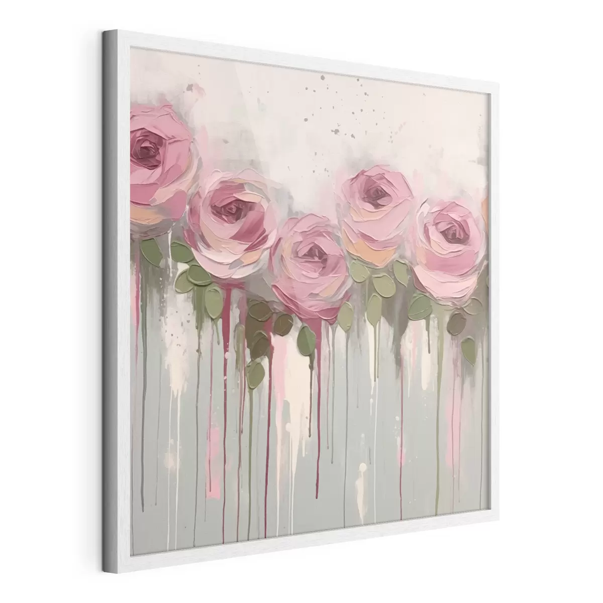 Poster Abstraction de fleurs roses f43934