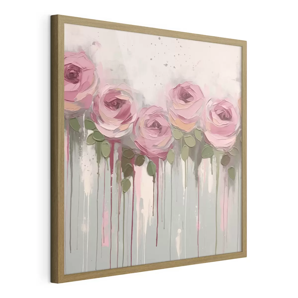 Poster Abstraction de fleurs roses f43934