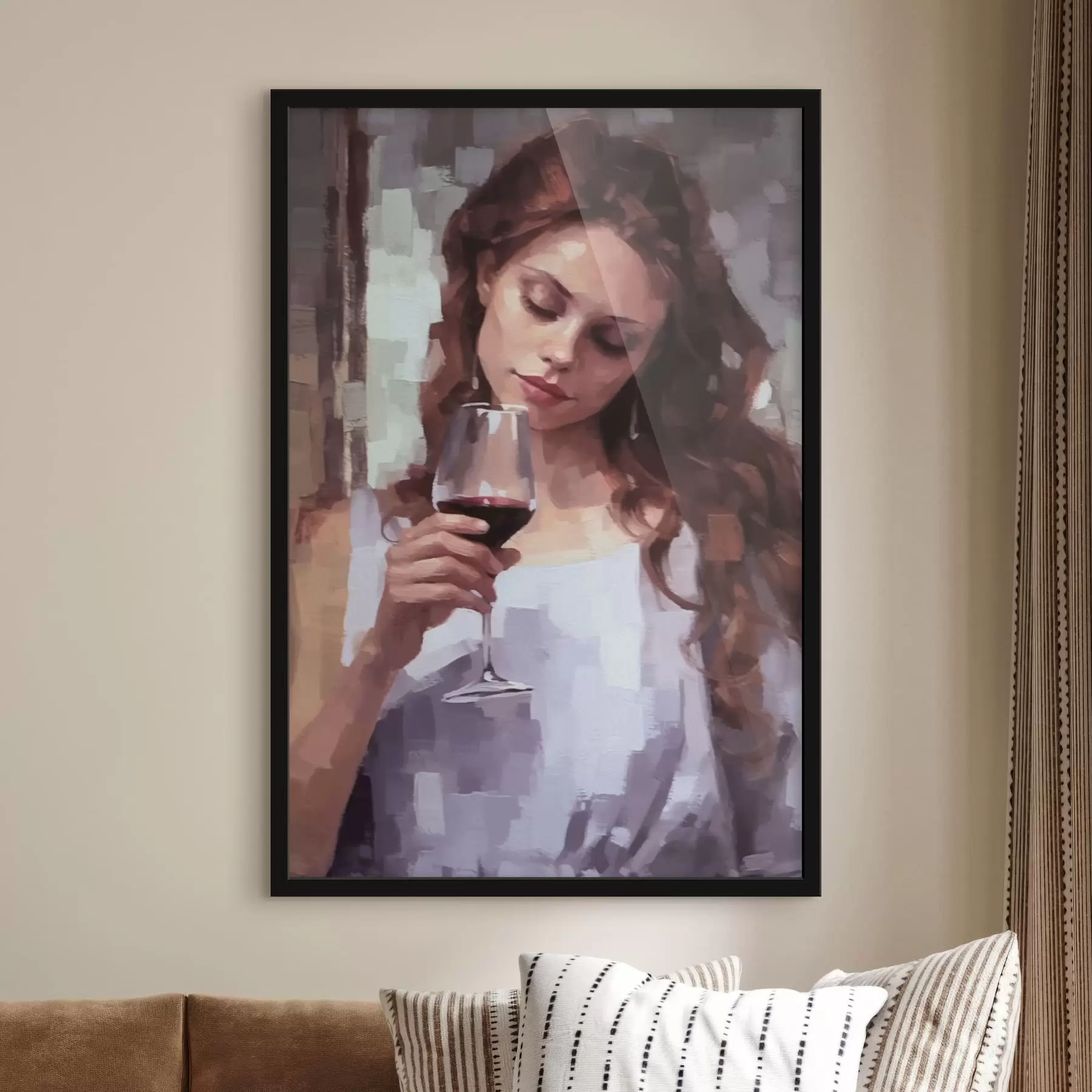 Papier peint Fille avec du vin f43936