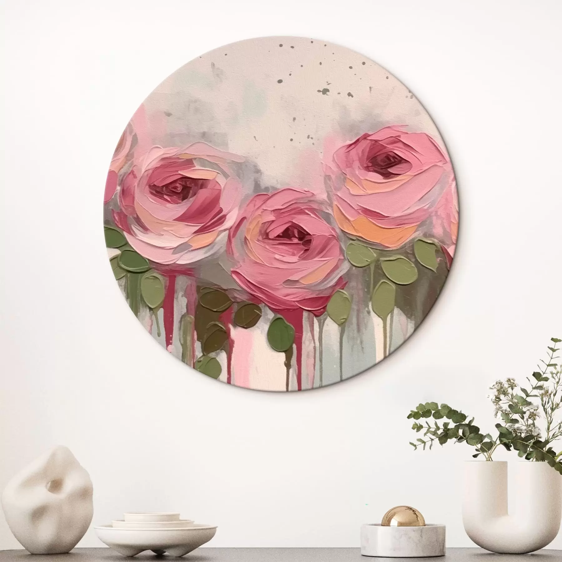 Tableau Abstraction de fleurs roses r43934