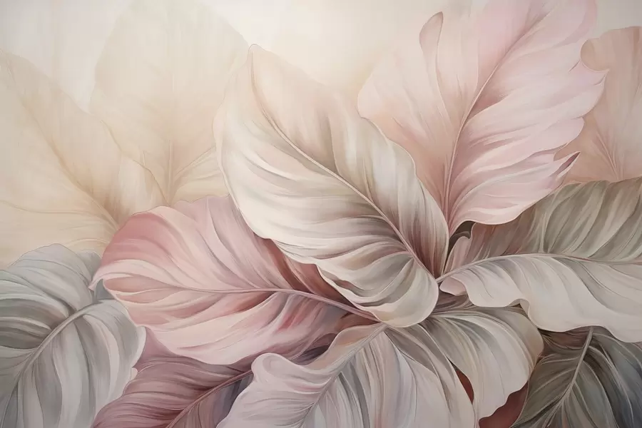 Papier peint Feuillage tropical aux couleurs chatoyantes w03597