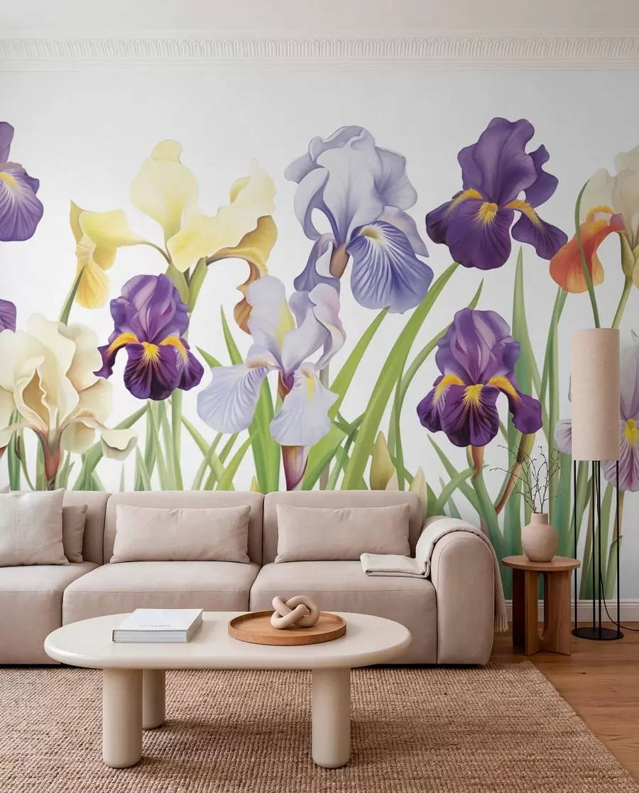 Papier peint Fleurs d'iris w03641