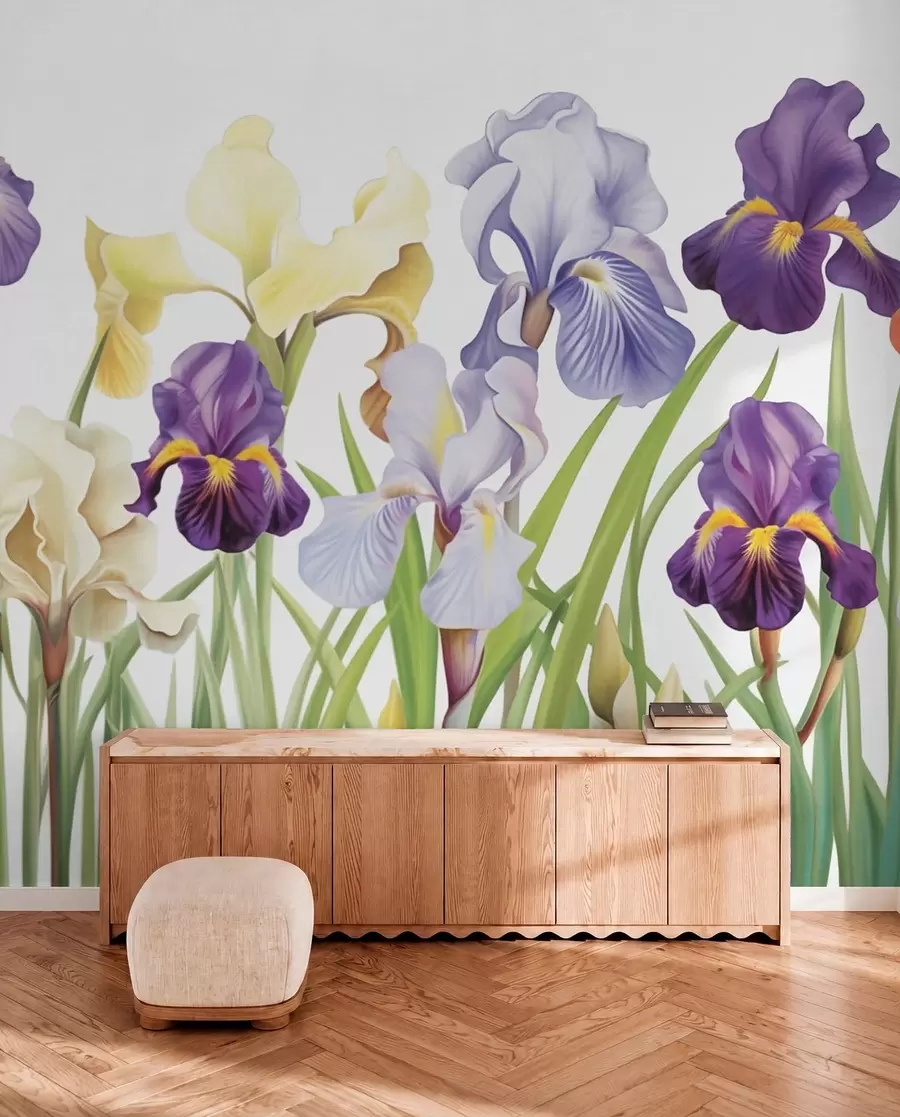 Papier peint Fleurs d'iris w03641