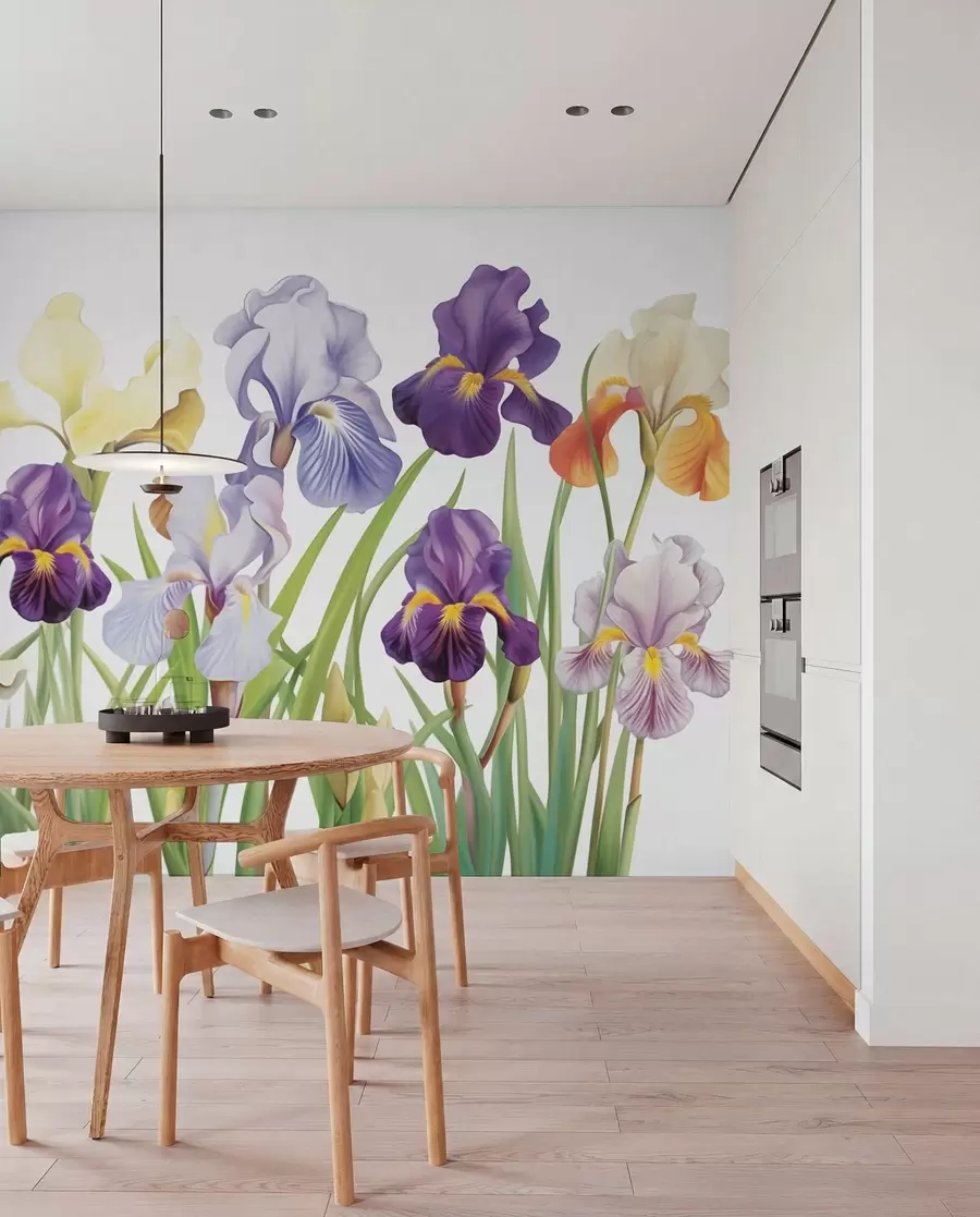 Papier peint Fleurs d'iris w03641