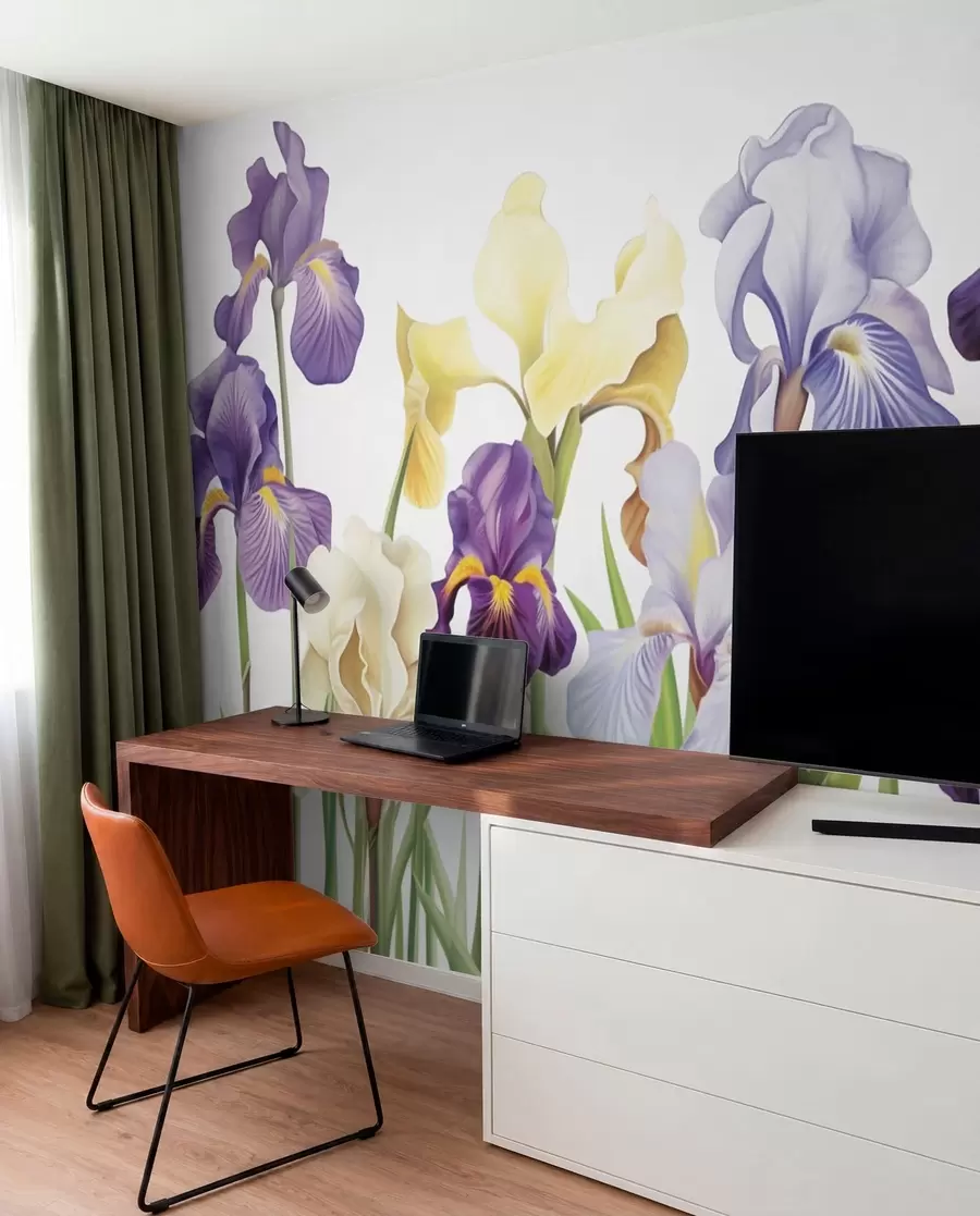 Papier peint Fleurs d'iris w03641