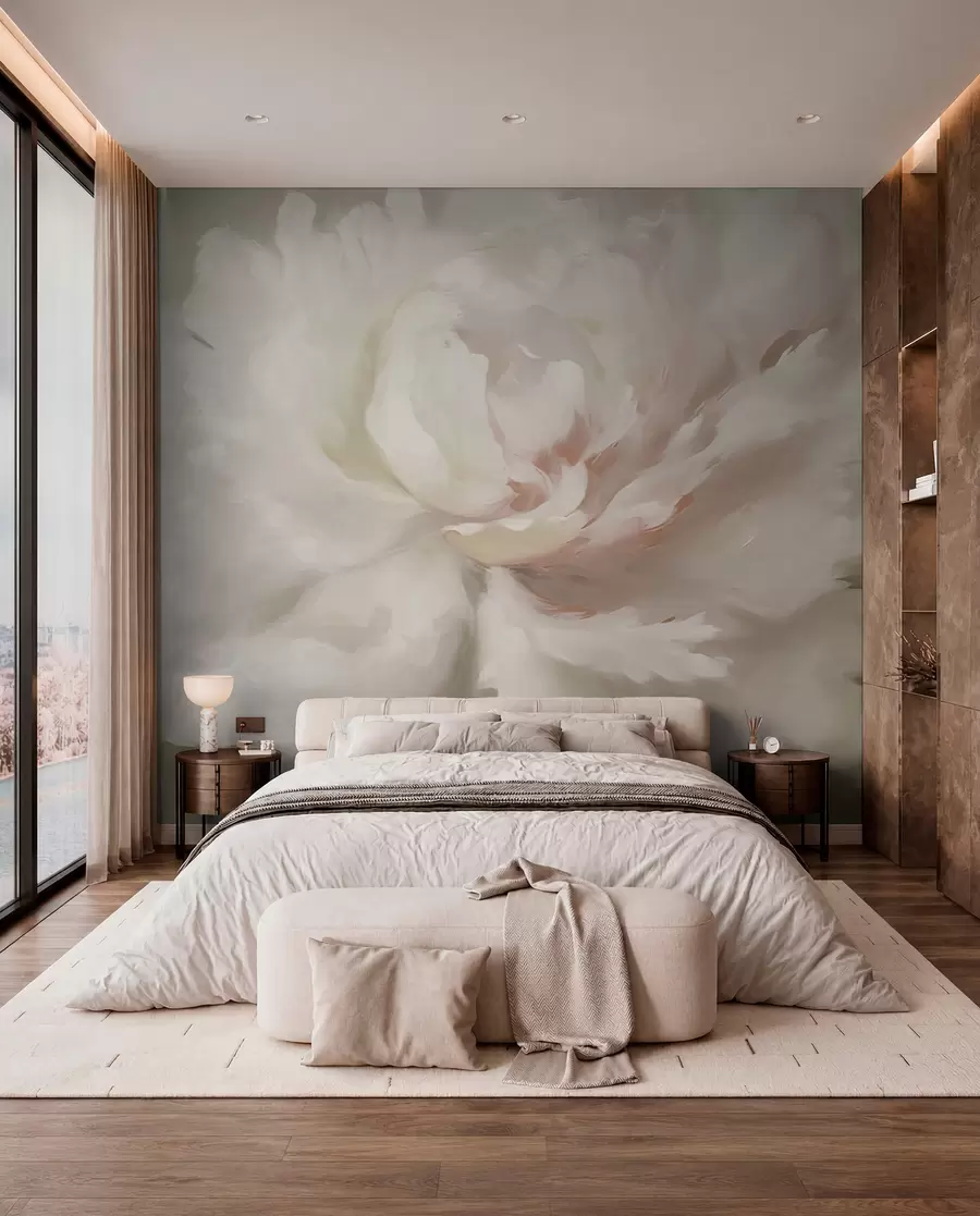 Papier peint Grande fleur de pivoine w03642