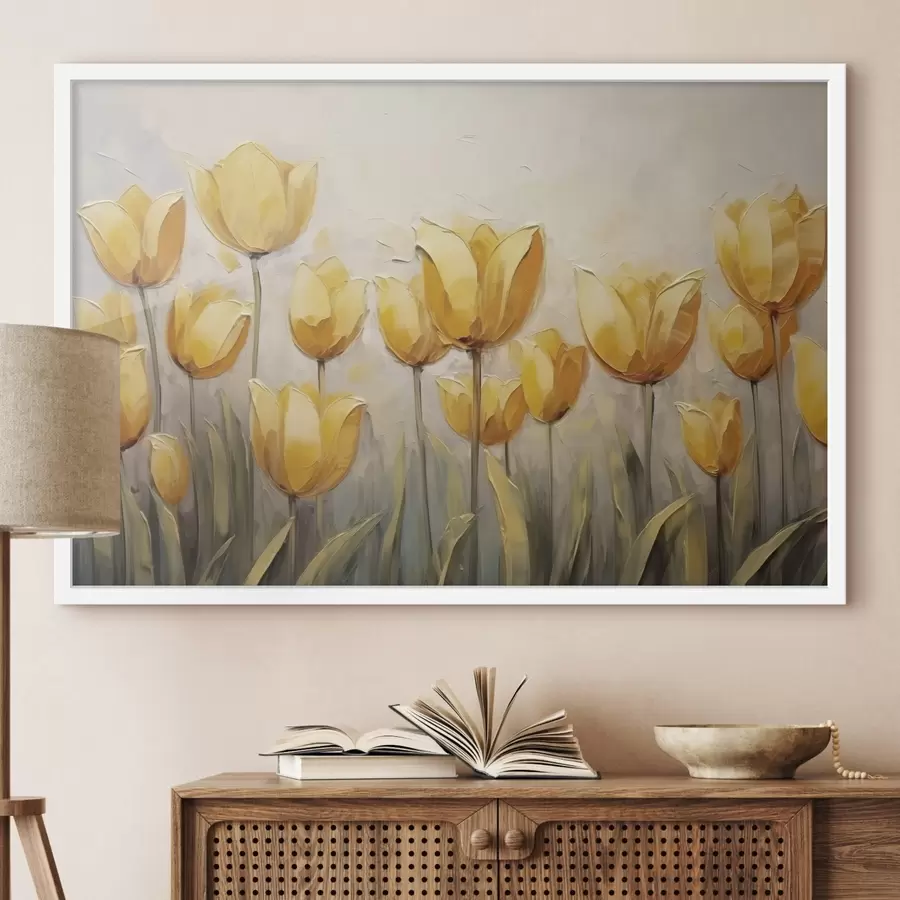 Papier peint Tulipes jaunes f43977