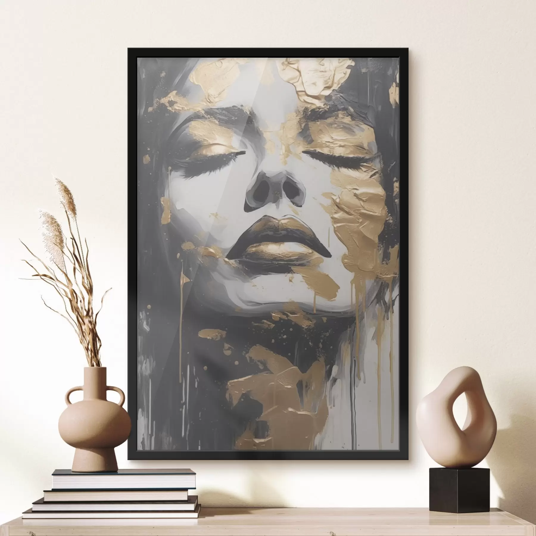 Tableau Portrait d'une femme avec des traits abstraits f43988