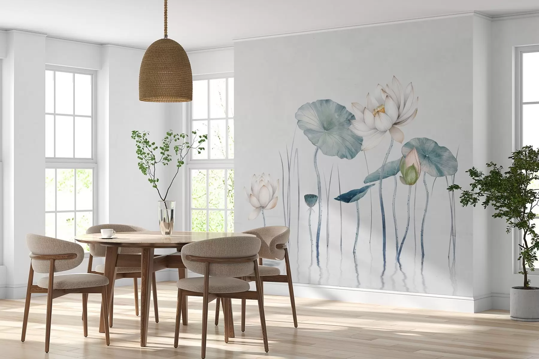 Papier peint Lotus dans l'eau w03701