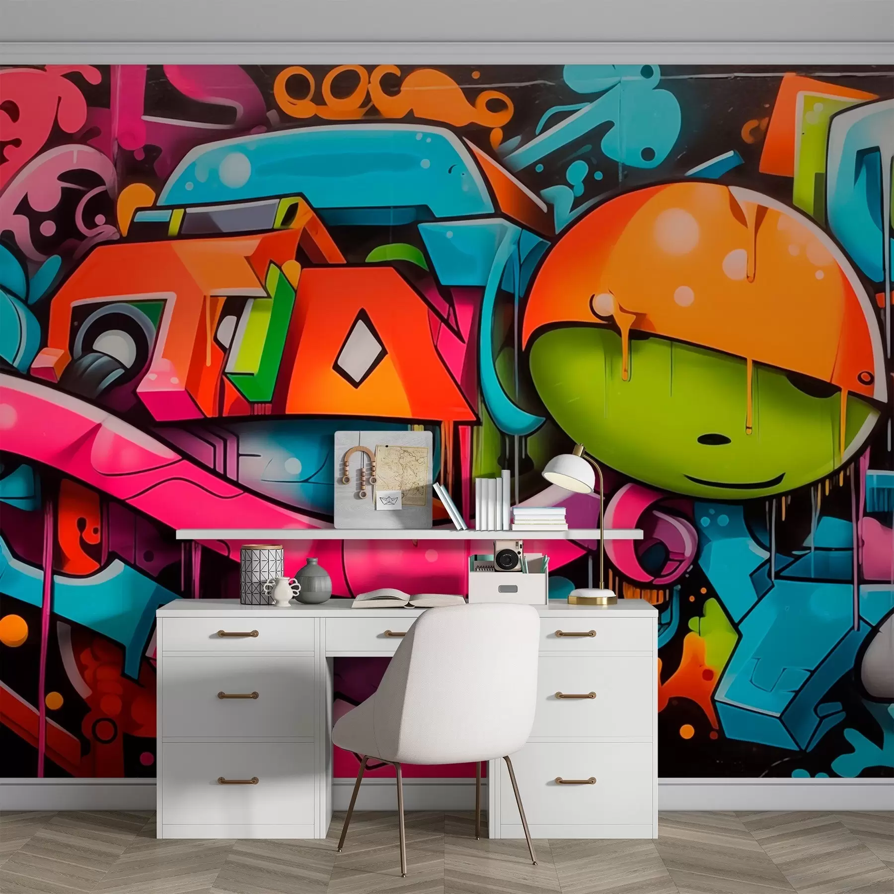 Papier peint Graffiti lumineux w03688