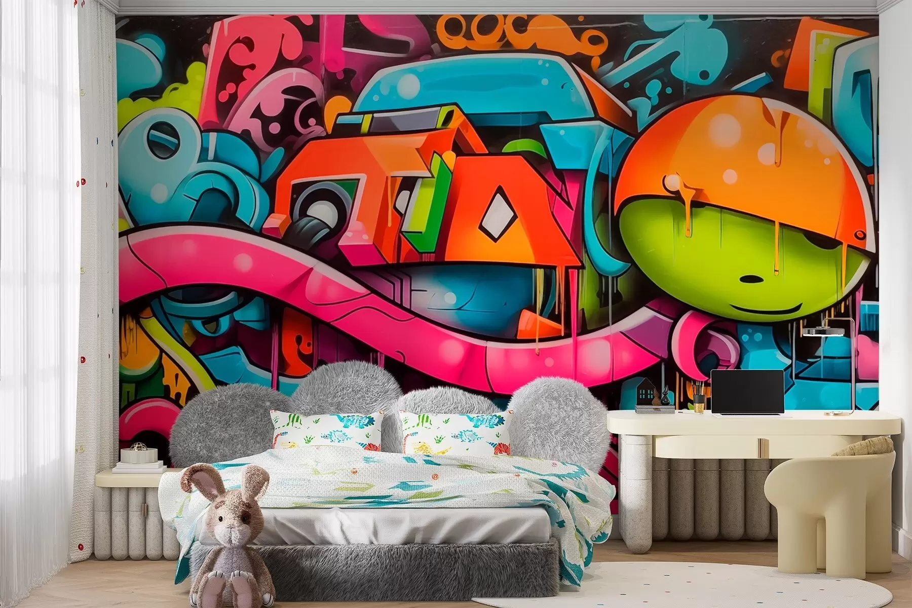 Papier peint Graffiti lumineux w03688