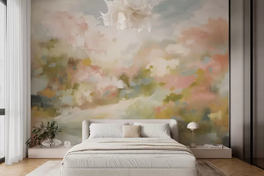 Papier peint Forêt printanière abstraite w03707