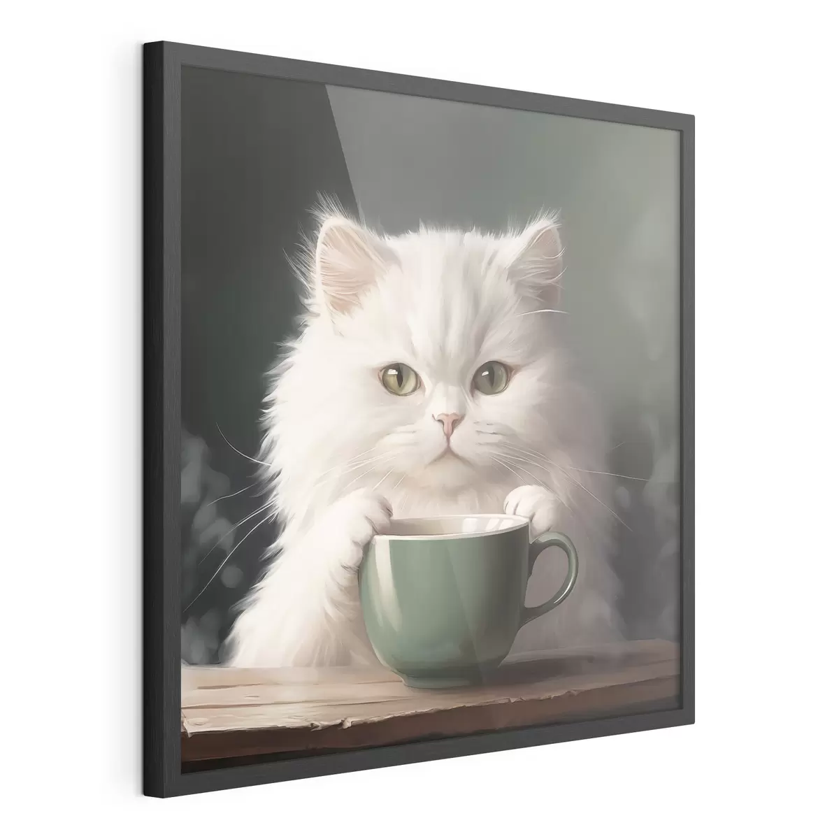 Poster Thé avec le chat f44032