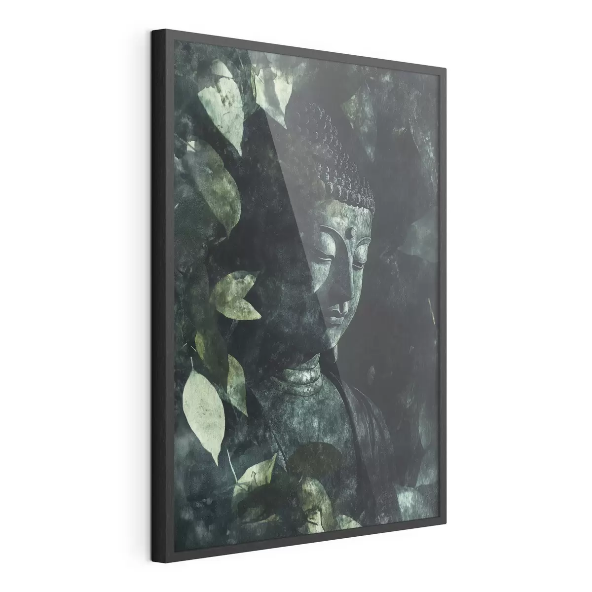 Poster Bouddha parmi les feuilles f44029