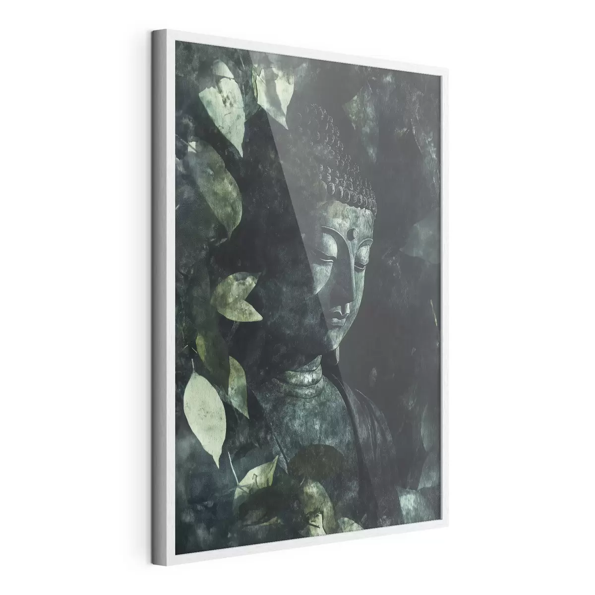 Poster Bouddha parmi les feuilles f44029