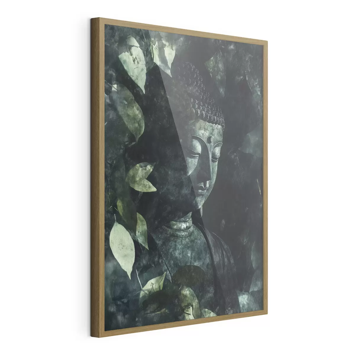 Poster Bouddha parmi les feuilles f44029