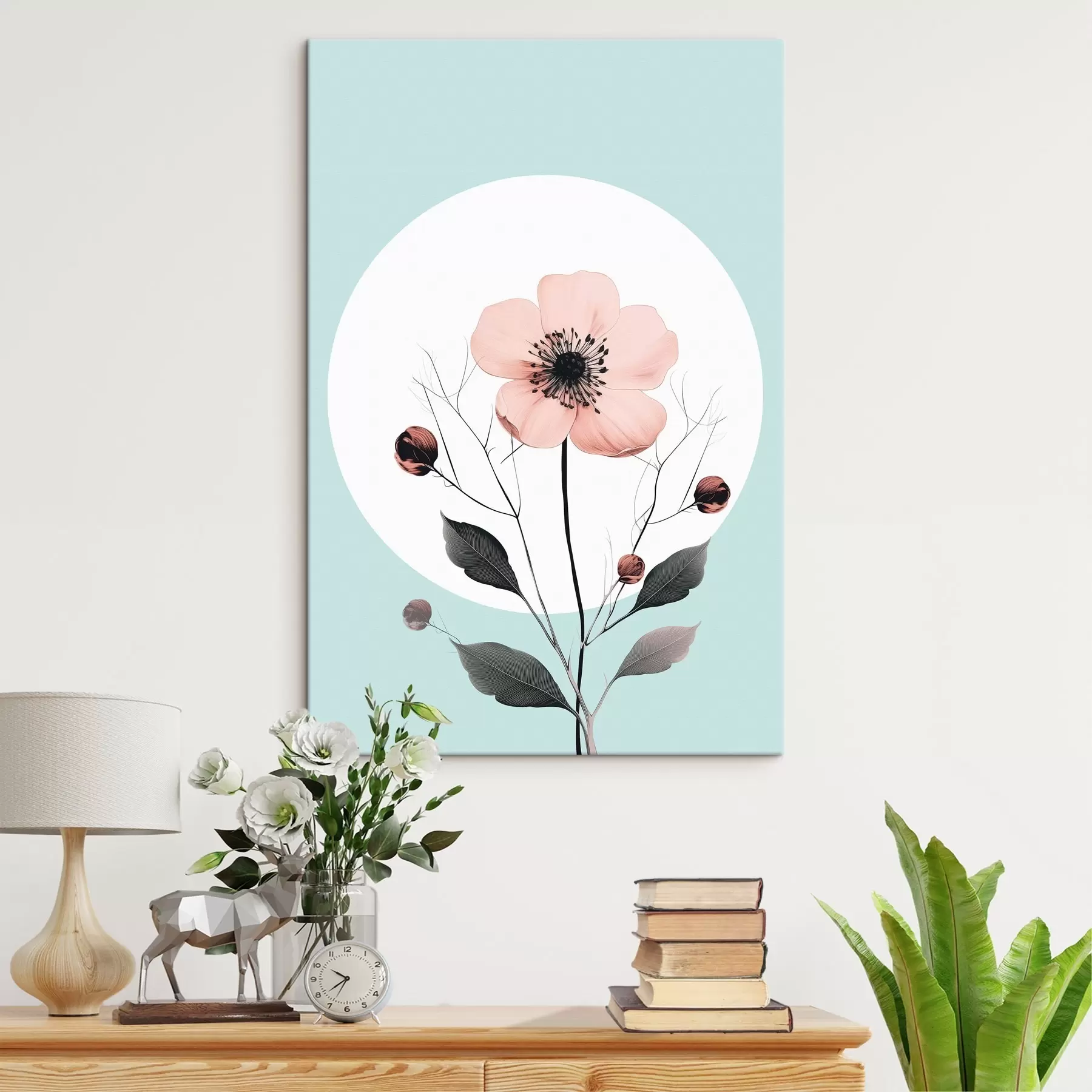 Tableau Fleur de pavot légère s43994