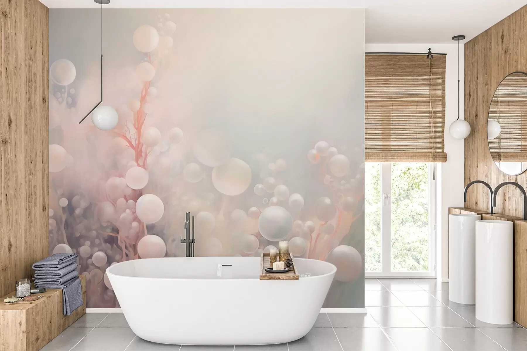 Papier peint Bulles abstraites w03771