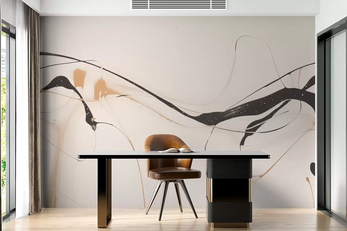 Papier peint Lignes grises abstraites w03728