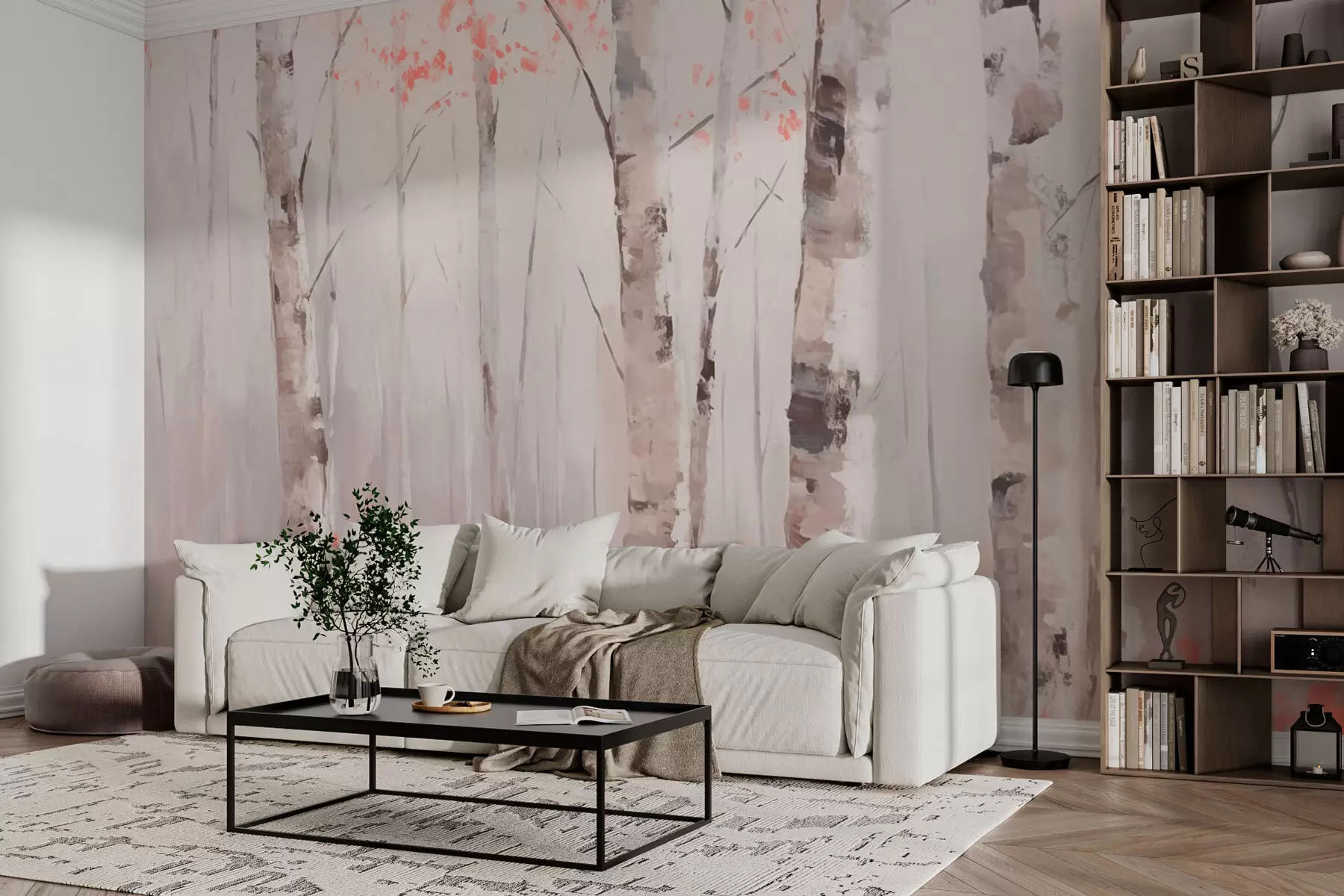 Papier peint Forêt de bouleaux w03746