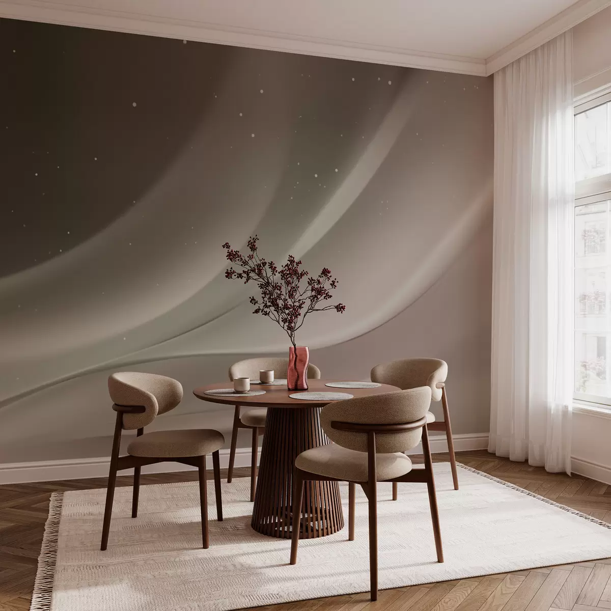 Papier peint Vagues abstraites Aurore w03751v1