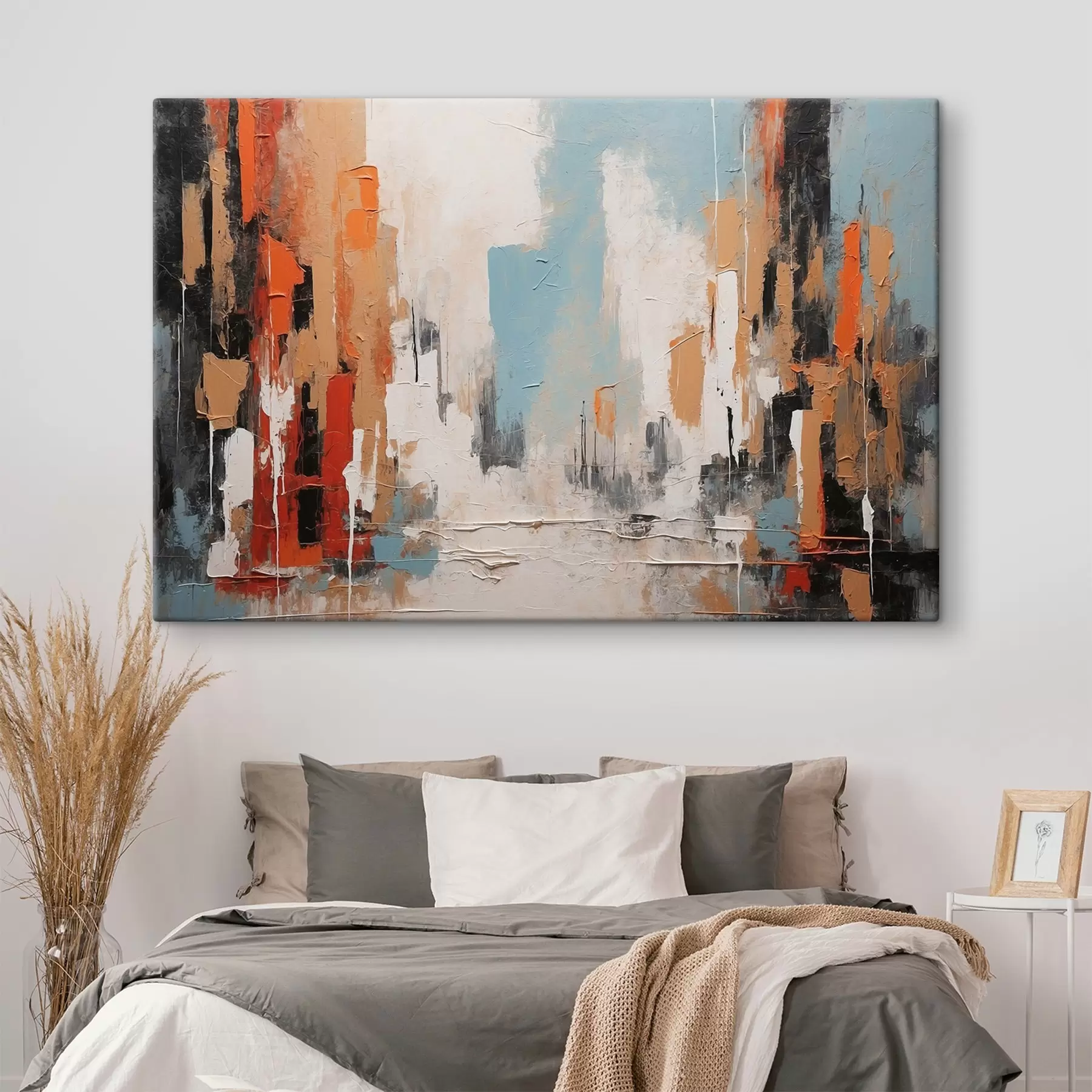 Tableau Ville abstraite dans le style de la peinture à l'huile s44061
