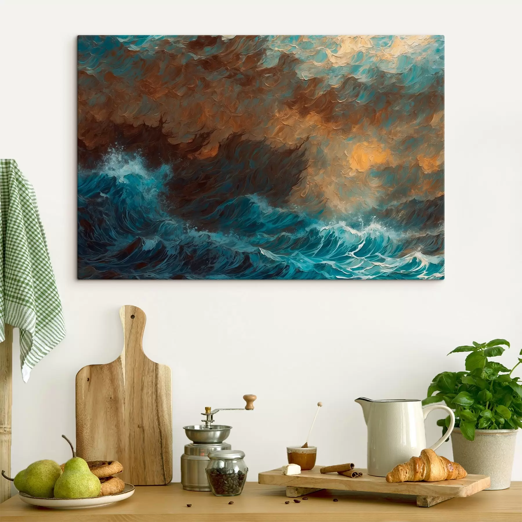 Tableau Tempête de mer s44086