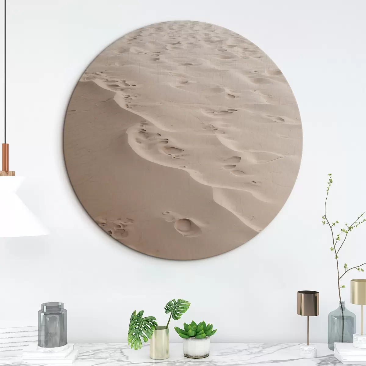 Tableaux rondes Sable de plage r44082