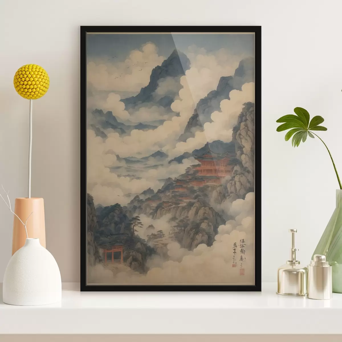 Poster Palais chinois dans les montagnes f44058
