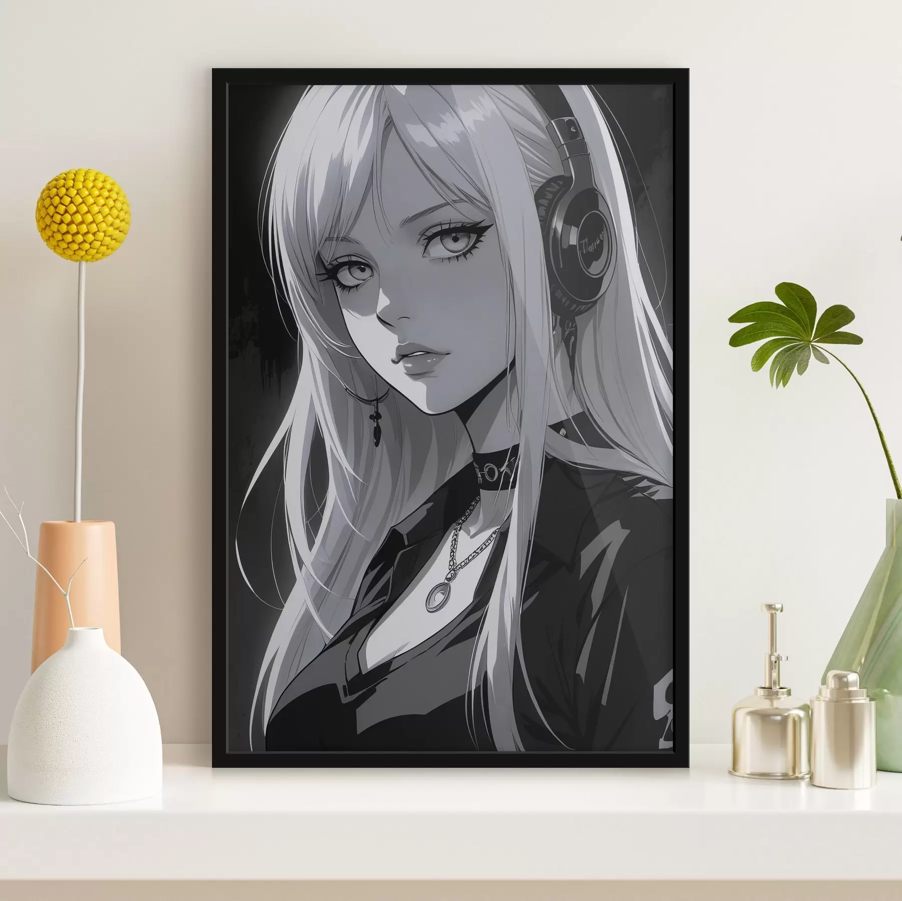 Papier peint Poster avec une fille avec des écouteurs f44102 buy France - Uwalls.fr Papier peint Poster avec une fille avec des écouteurs f44102